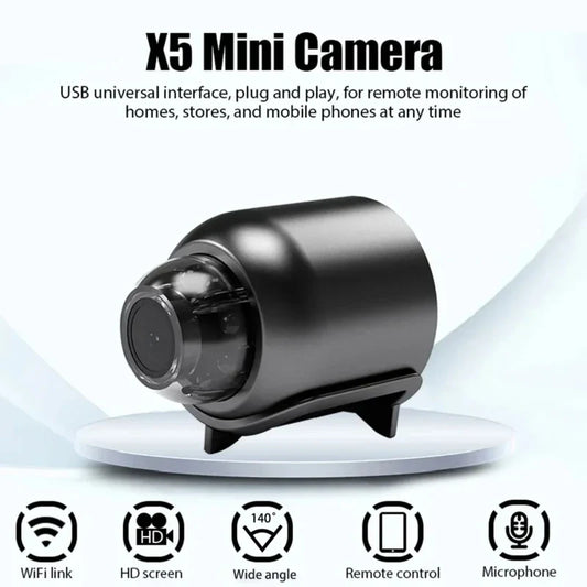 New X5 Mini Camera 1080P Clear Night Vision Lightweight Portable Premium Cams Motion Detection Wireless WiFi Surveillance Camera